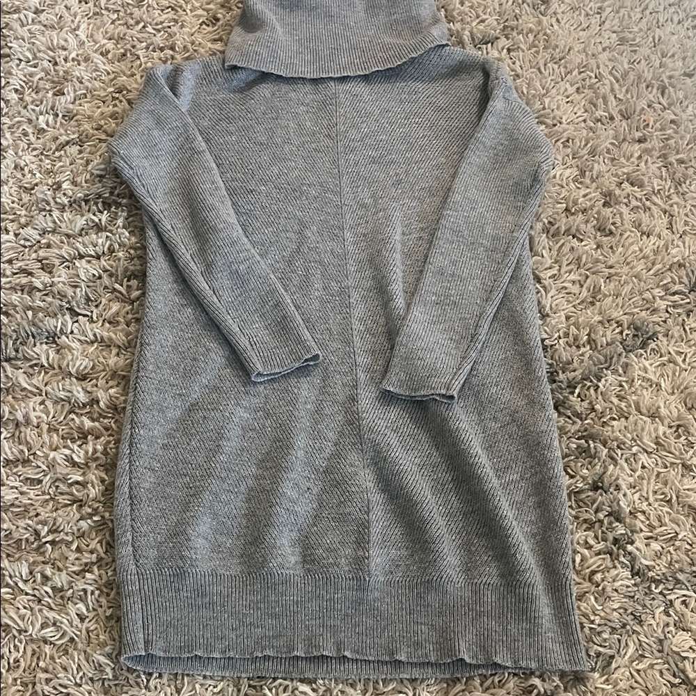 Lulu's Heather Gray Cowl Neck Sweater
